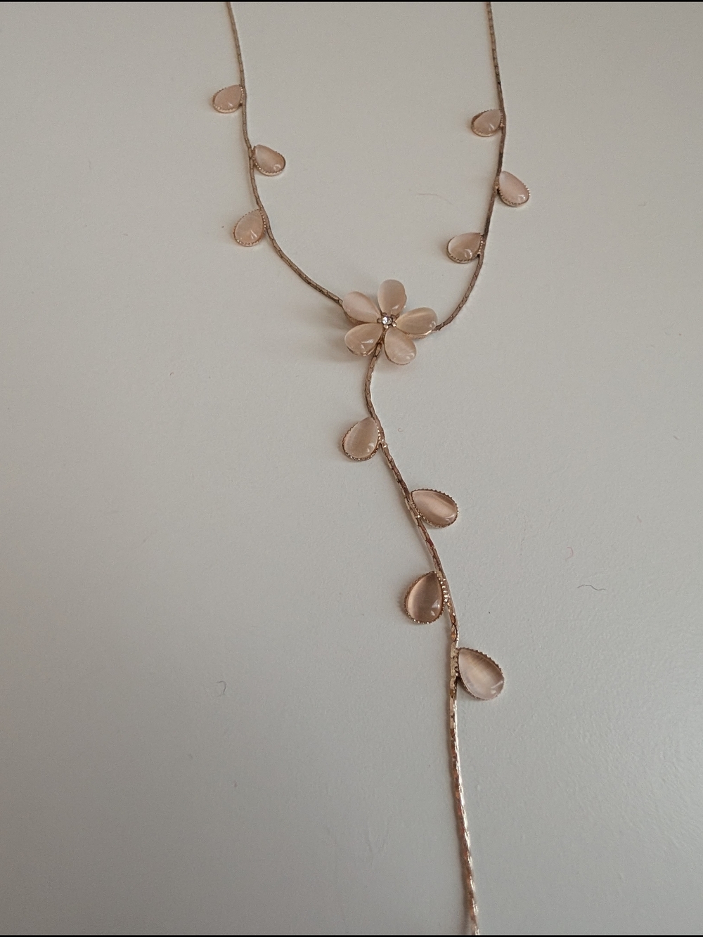 Delicate Pink Flower Necklace